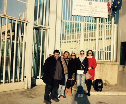 csv centro studi diomede e De Palma fuori dal carcere con striano